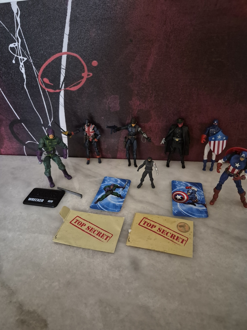 Marvel Universe " Captain America "Lot of six action figures loose pre-owned